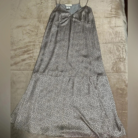 Jade and Jane Leopard Satin Slip Dress Size Large NWT - Picture 1 of 6